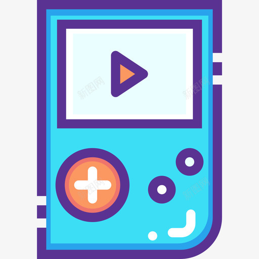 Gameboy运动33线性颜色图标svg_新图网 https://ixintu.com Gameboy 线性颜色 运动33