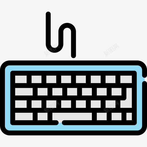 键盘电子元件3线颜色图标svg_新图网 https://ixintu.com 电子元件3 线颜色 键盘