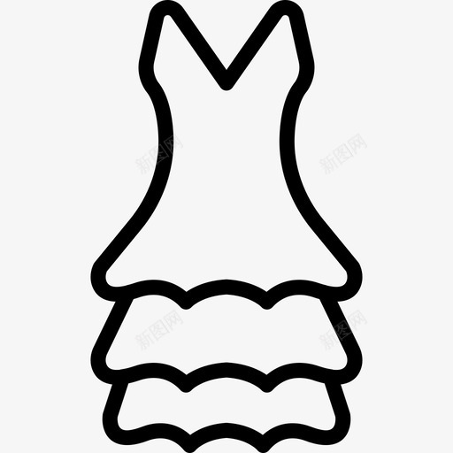 连衣裙女装4直系图标svg_新图网 https://ixintu.com 女装4 直系 连衣裙