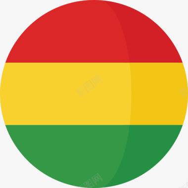 埃塞俄比亚国旗3圆圈平坦图标图标
