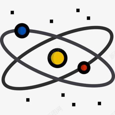 原子学习12线性颜色图标图标