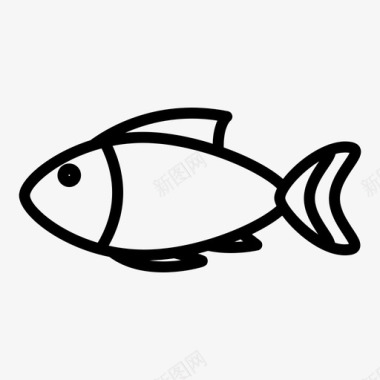 鱼动物蛋白质图标图标