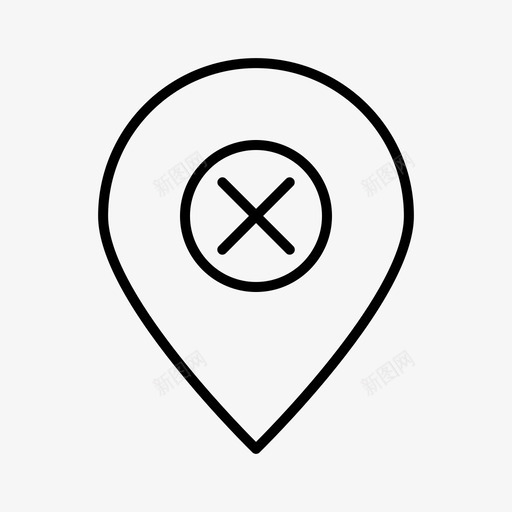 位置标记取消交货地址图标svg_新图网 https://ixintu.com 交货地址 位置pin 位置标记 删除位置 取消 地图pin 电子商务线路