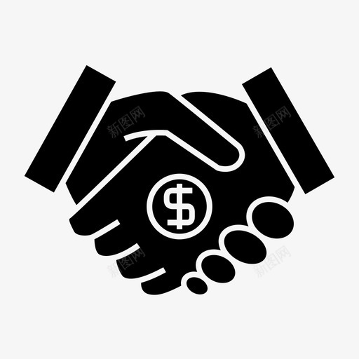 协议合同握手图标svg_新图网 https://ixintu.com 协议 合作 合同 团队合作 握手 财务
