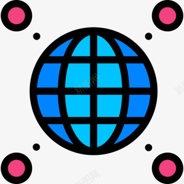 全球创业新业务5线性颜色图标图标
