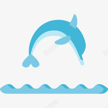 海豚海滩公寓图标图标