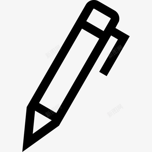 笔圆珠笔铅笔图标svg_新图网 https://ixintu.com 书写 圆珠笔 工具 用户界面轮廓 笔 铅笔