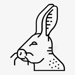 野兔肉野兔动物食物图标高清图片