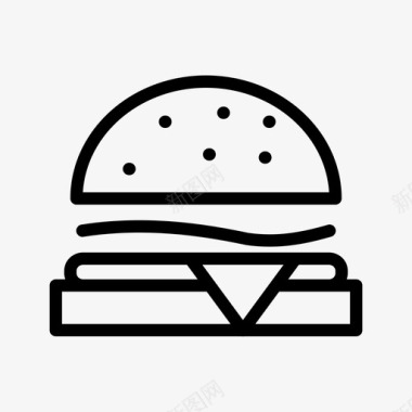 食物汉堡芝士汉堡图标图标