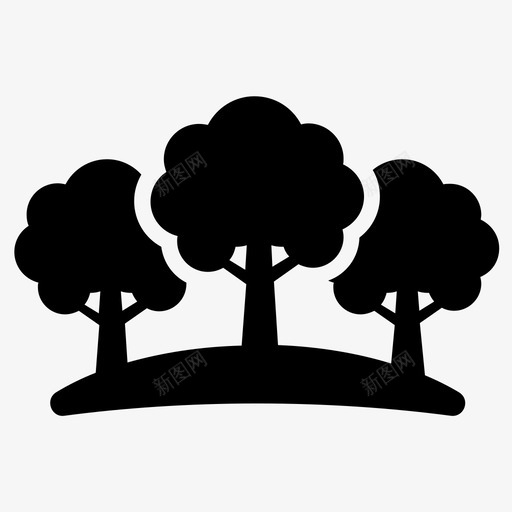 树木森林景观图标svg_新图网 https://ixintu.com 天然林 景观 树叶生态园林 树木 森林 植物 自然