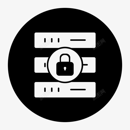 数据库保护备份锁图标svg_新图网 https://ixintu.com 备份 大数据黑填充减去前面 安全 数据库保护 网络 锁