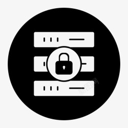 网络黑手携手数据库保护备份锁图标高清图片