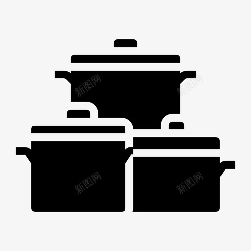 锅煮沸炊具图标svg_新图网 https://ixintu.com 厨房 厨房和炊具 厨房用具 汤 炊具 煮沸 锅