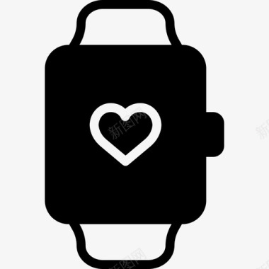 智能手表浪漫生活方式9填充图标图标