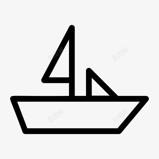 帆船巡航游戏图标svg_新图网 https://ixintu.com 巡航 帆船 游戏 游戏线图标 船