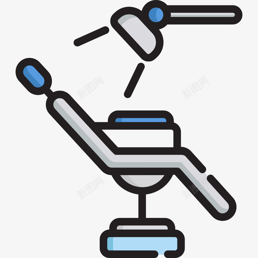 椅子牙科护理7线性颜色图标svg_新图网 https://ixintu.com 椅子 牙科护理7 线性颜色