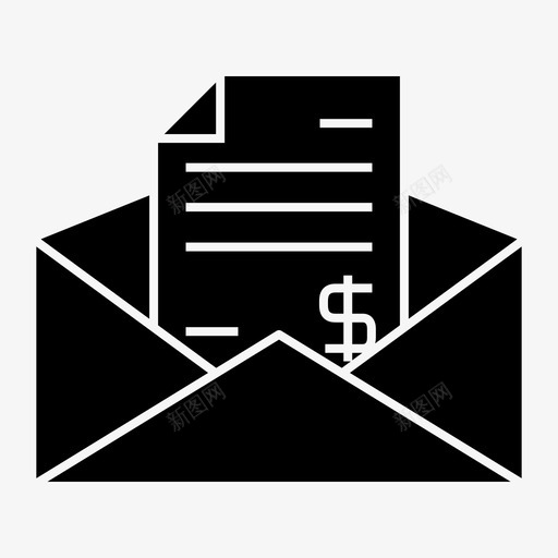帐单文件电子邮件图标svg_新图网 https://ixintu.com 信件 帐单 文件 电子邮件 财务
