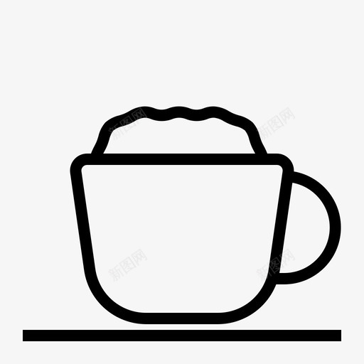 卡布奇诺咖啡杯子图标svg_新图网 https://ixintu.com 卡布奇诺 厨房 咖啡 咖啡馆轮廓 杯子 泡沫