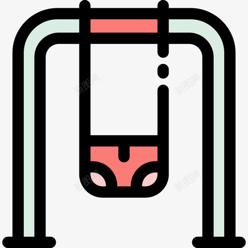 秋千17岁宝宝线性颜色图标svg_新图网 https://ixintu.com 17岁宝宝 秋千 线性颜色