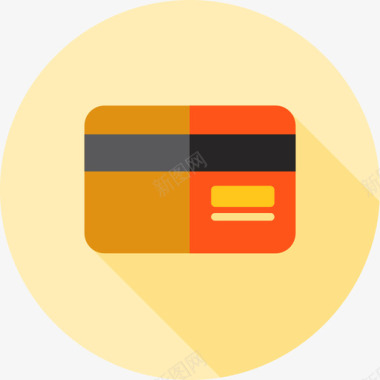 信用卡发货和送货扁平图标图标