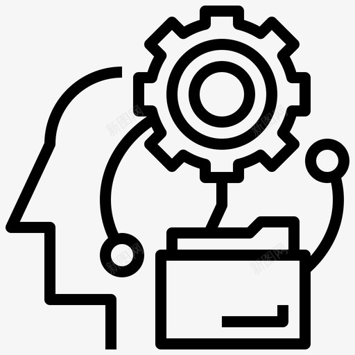 工作流程大脑过程创造性图标svg_新图网 https://ixintu.com 创造性 大脑过程 工作流程 思考 想法