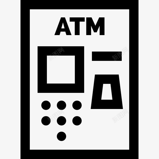 Atm银行货币3直拨图标svg_新图网 https://ixintu.com Atm 直拨 银行货币3