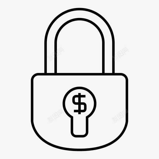 保密锁挂锁图标svg_新图网 https://ixintu.com 保密 安全 挂锁 财务 锁