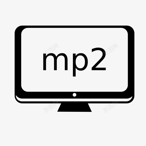 mpeg2格式监视器图标svg_新图网 https://ixintu.com mp2 mpeg2 ui 格式 监视器 视频 通用视频格式