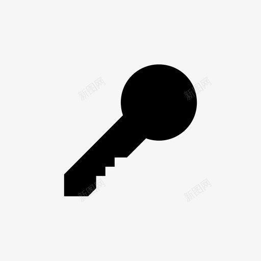 钥匙锁钱图标svg_新图网 https://ixintu.com 安全 开锁 钥匙 钱 锁