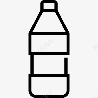瓶装夏季食品饮料5线性图标图标