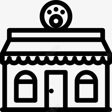 宠物店宠物4直系图标图标
