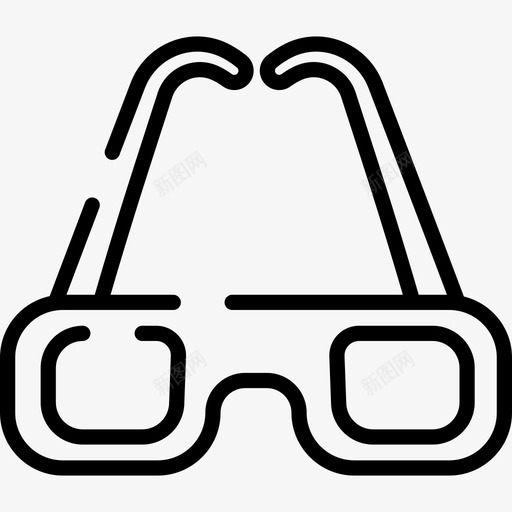 3d眼镜电影院9线性图标svg_新图网 https://ixintu.com 3d眼镜 电影院9 线性