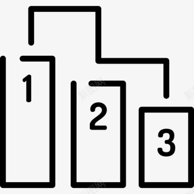 排名网络和搜索引擎优化3线性图标图标