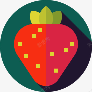 草莓健康食品4平淡图标图标