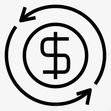 银行业务硬币货币图标图标