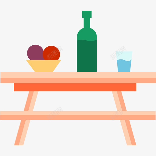 野餐桌野餐7平的图标svg_新图网 https://ixintu.com 平的 野餐7 野餐桌