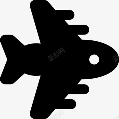 飞机运输22实心图标图标