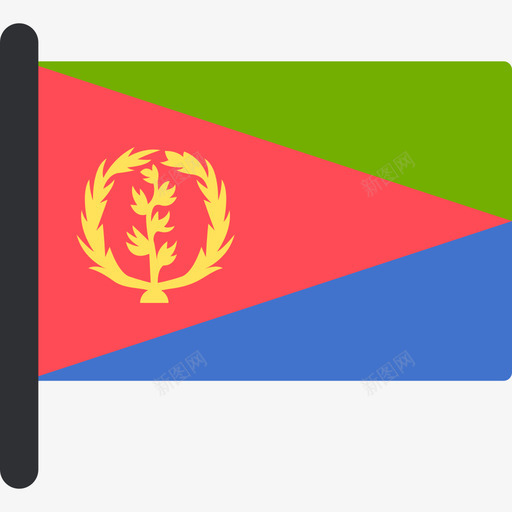 厄立特里亚国际国旗5桅杆图标svg_新图网 https://ixintu.com 厄立特里亚 国际国旗5 桅杆