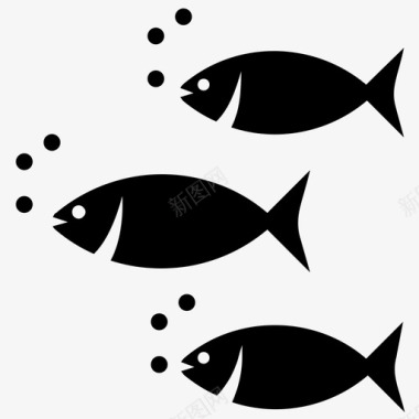 鱼水生动物海鲜图标图标