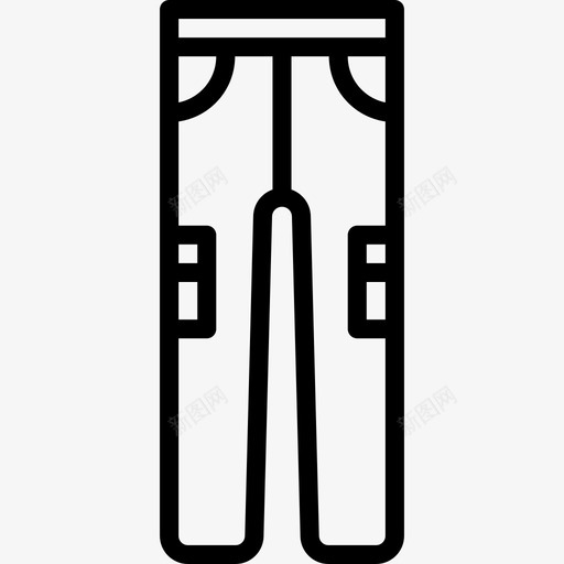 牛仔裤男装3直线型图标svg_新图网 https://ixintu.com 牛仔裤 男装3 直线型