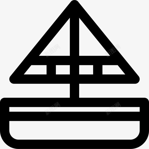 船旅行35直线图标svg_新图网 https://ixintu.com 旅行35 直线 船
