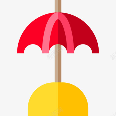 太阳伞暑假17平顶图标图标