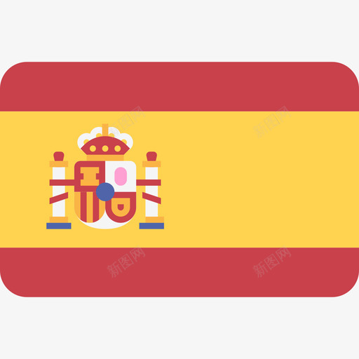 西班牙国际国旗6圆形矩形图标svg_新图网 https://ixintu.com 国际国旗6 圆形矩形 西班牙