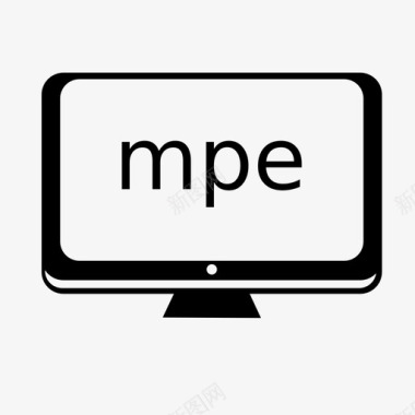 mpeg1格式监视器图标图标