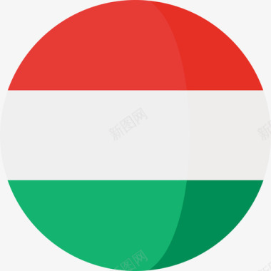 匈牙利国旗3圆圈平图标图标