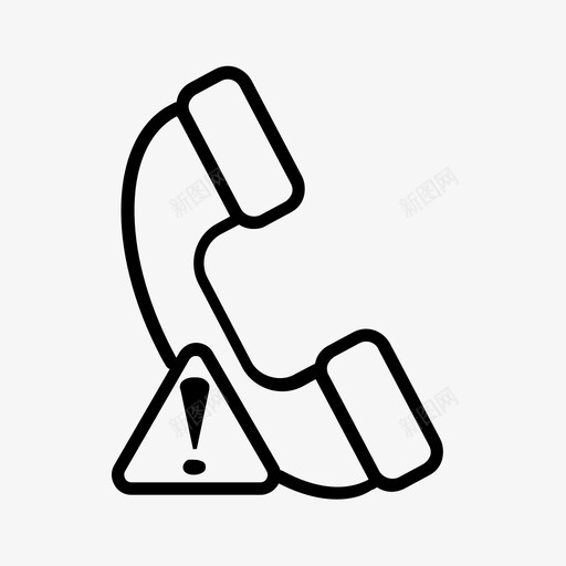 电话呼叫通信图标svg_新图网 https://ixintu.com 呼叫 对话 用户界面 电话 警告 通信