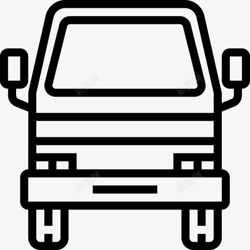 卡车运输20直线图标svg_新图网 https://ixintu.com 卡车 直线 运输20