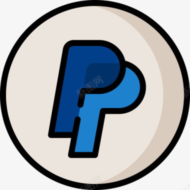 Paypal社交媒体23线性颜色图标图标