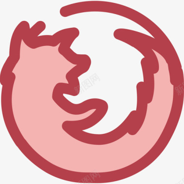 火狐logo5红色图标图标