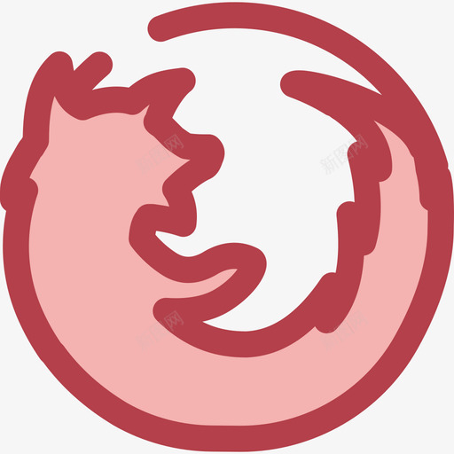 火狐logo5红色图标svg_新图网 https://ixintu.com logo5 火狐 红色